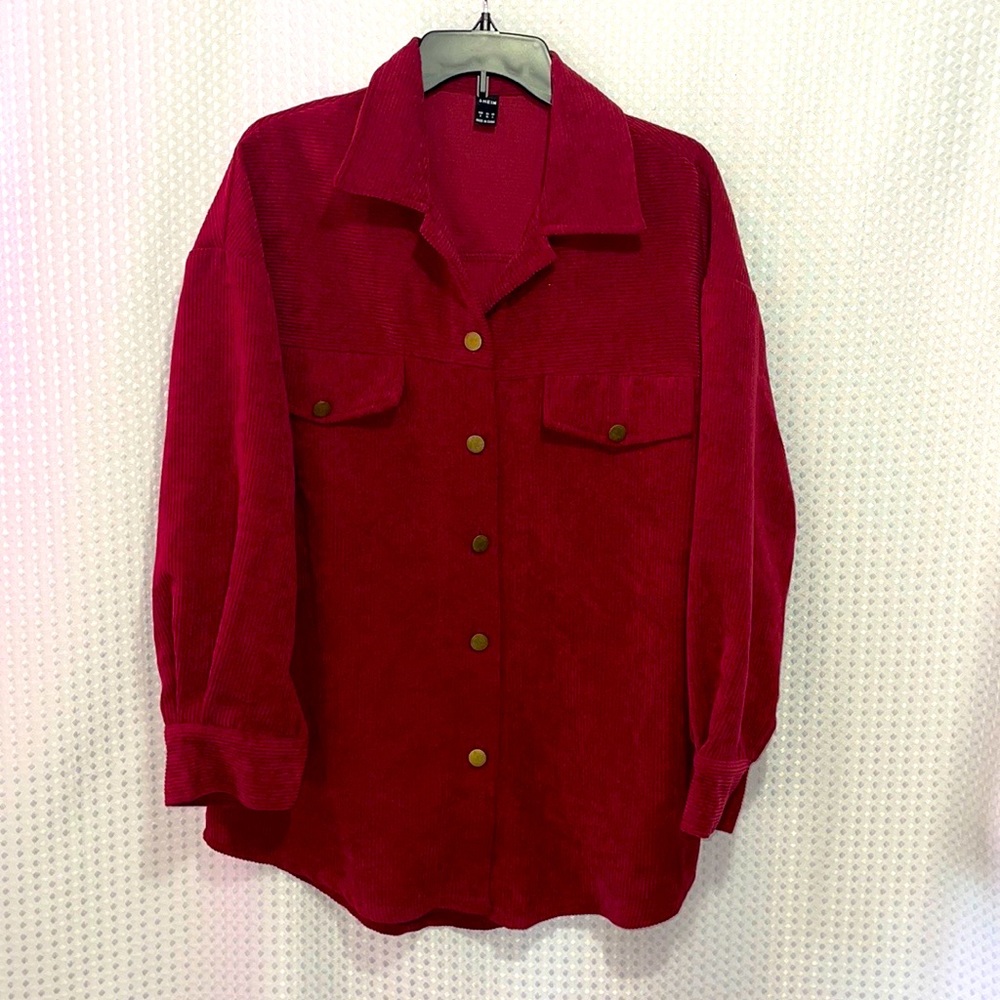 SHEIN Oversized and comfortable rust colored jacket/shirt